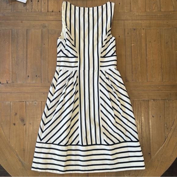 Anthropologie Maeve Chessia Navy Stripe Lace Dress Nautical Preppy Lace 2 - Picture 9 of 11